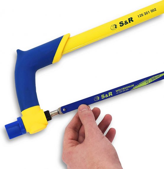 S&R Saw Blades Set for Hacksaw 4-Pcs.: 2X Molybdenum Steel Saw Blade 12"/ 300 mm x 24 tpi, 1x Bi-Metal Saw Blade 12"/ 300 mm x 18 tpi, 1x bi-Metal Saw Blade 12"/ 300 mm x 24 tpi, Made in Germany - Image 3