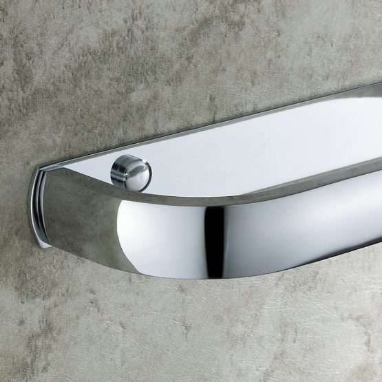 Aothpher Modern Wall Mounted Brass Toilet Roll Paper Holder Bathroom Tissue Rack Chrome Finish - Image 4