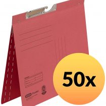 Elba 90451BL Suspension File Manila Cardboard Recycled Material 250 g/m² Commercial Binding and Slit Pack of 50 Blue Hanging Files, Manila Cardboard (Rc) 250G / M² red