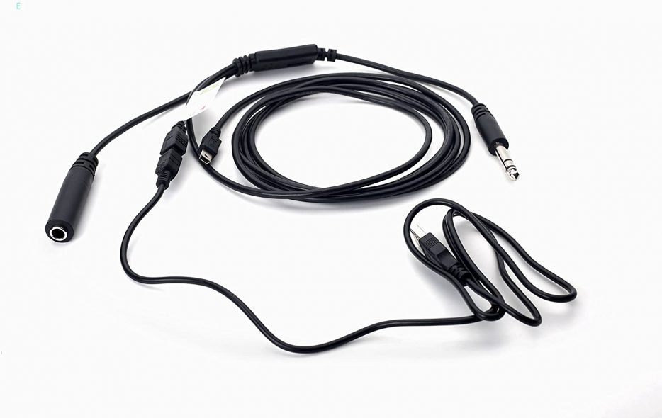 Airplane Cockpit ATC Radio Recording Cable with Power Cable