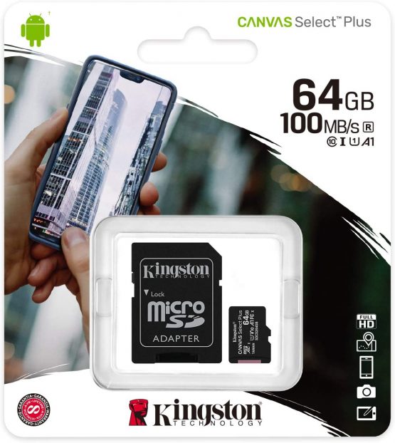 Kingston Canvas Select Plus microSD Card SDCS2/64 GB Class 10 (SD Adapter Included) - Image 3