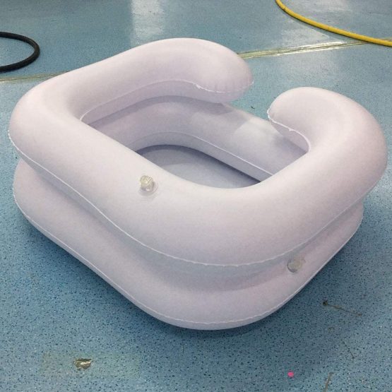 Inflatable Hair Washing Basin, Portable Bedside Shower with Drain Tube, Shampoo and Conditioner Basin, Wash Hair in Bed for Injured, Elderly, Disabled, Bed-Bound, Handicapped, Easily Clean Hair - Image 2