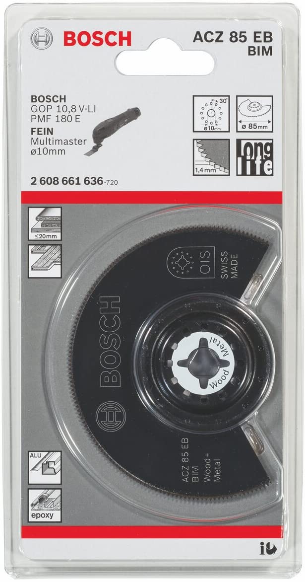 Bosch Professional 1x Segment Blade ACZ 85 EB (for Wood and Metal 85 mm, Accessory Multitool), White, 1 pcs - Image 2