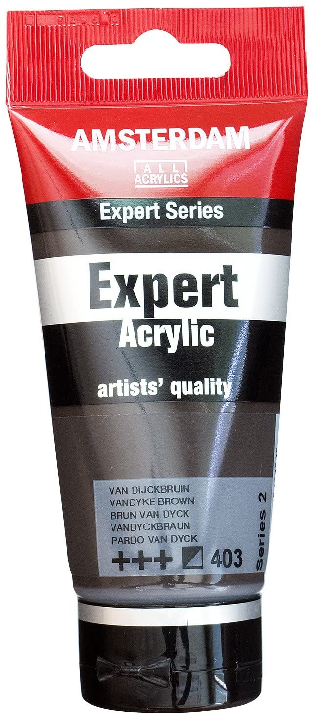 Amsterdam Expert: Artists Acrylic Paint : 75ml Vandyke Brown, 25 ml (Pack of 3)