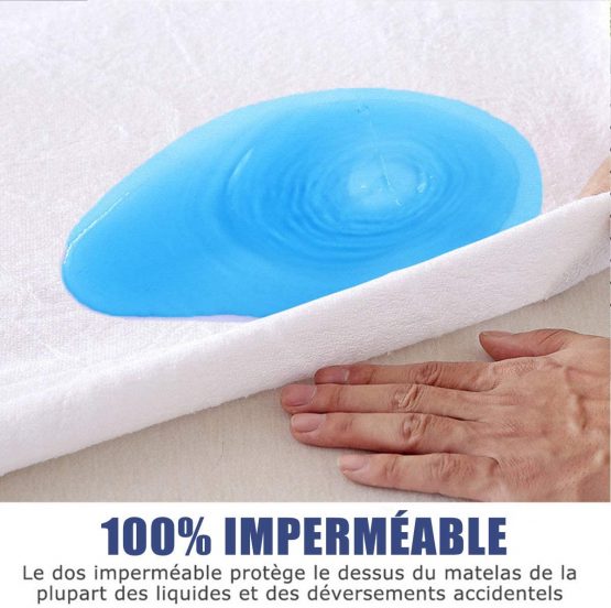 RICHAIR Mattress Protector Waterproof - Super Absorbent & Non-Noisy Cover - Cotton Terry Towel & Deep Fitted(80x160 + 30cm) - Anti Allergy and Breathable - Image 3