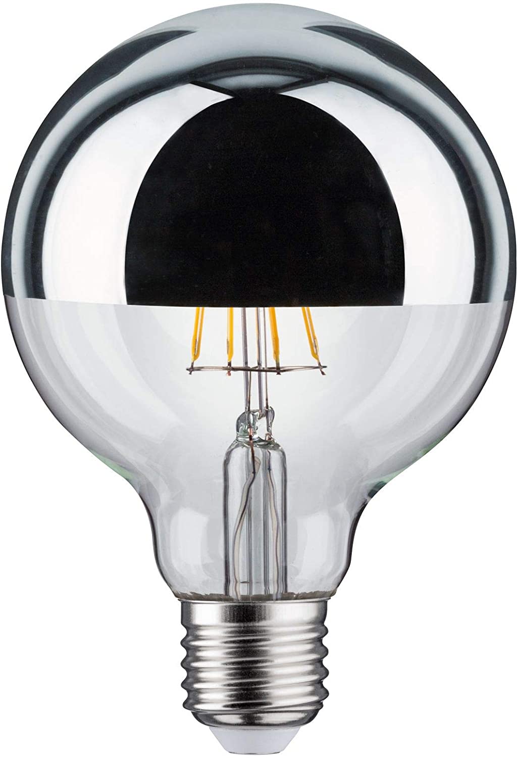 Paulmann 28673 LED Filament lamp G95 7 watts lamp Crown Mirror Silver 2700 K Warm White dimmable E27, 1 Stück (1er Pack) - Image 2