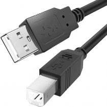 USB B MIDI Cable for Instruments 25 FT, Ancable USB A to USB B cable Compatible with Piano, Midi Controller, Midi Keyboard, Audio Interface Recording, USB Microphone and More