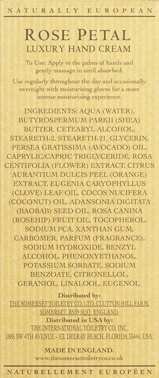 Naturally European Rose Petal Luxury Hand Cream 20% Shea Butter 75ml | Combats Dry Skin For Those Hardworking Hands | Hand Cream, Hand Cream for Very Dry Hands, Shea Butter - Image 4