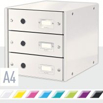 Leitz Drawer Cabinet, 3 Drawers, A4, Click and Store Range 60480001 - White