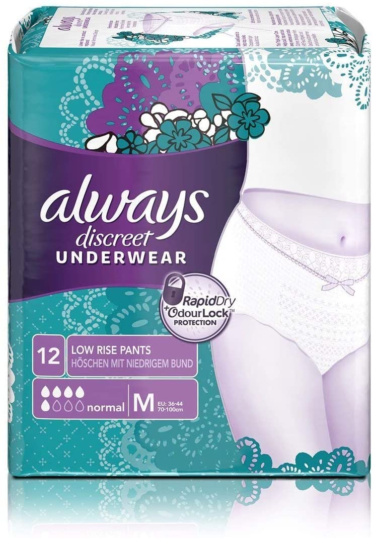 Always Discreet Medium Incontinence Pants - Pack of 12, White