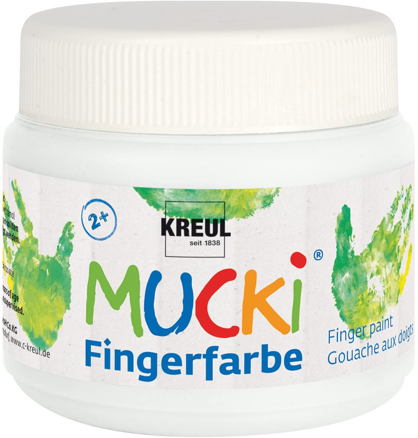 Mucki Finger Paint, White, 150 ml (Pack of 1)