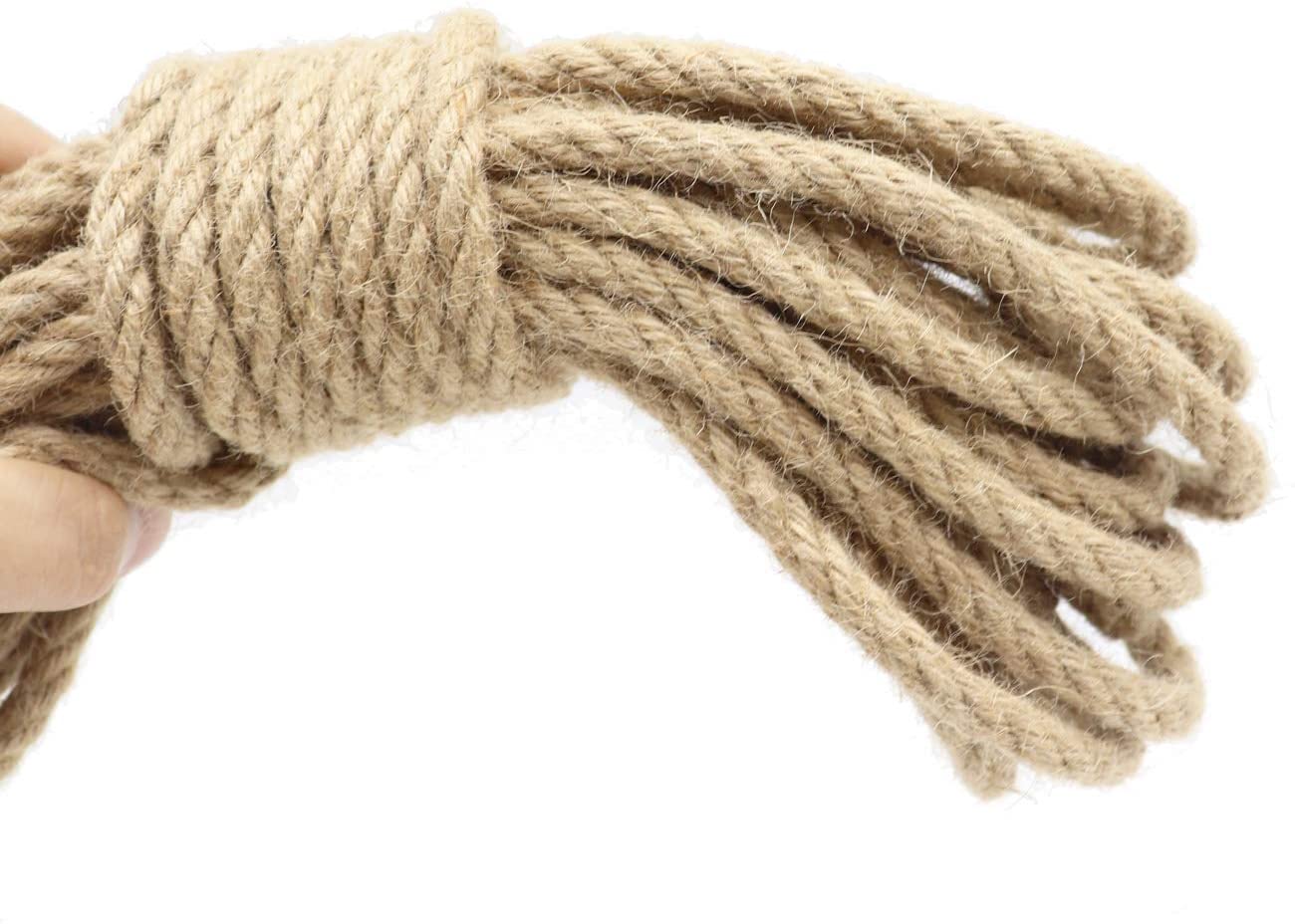 KuTi Kai Natural Hemp Cord Ropes and Strong Jute Rope Sash,Multi Purpose Utility Sisal Twine Rope (6mm-10M(32ft)) - Image 3
