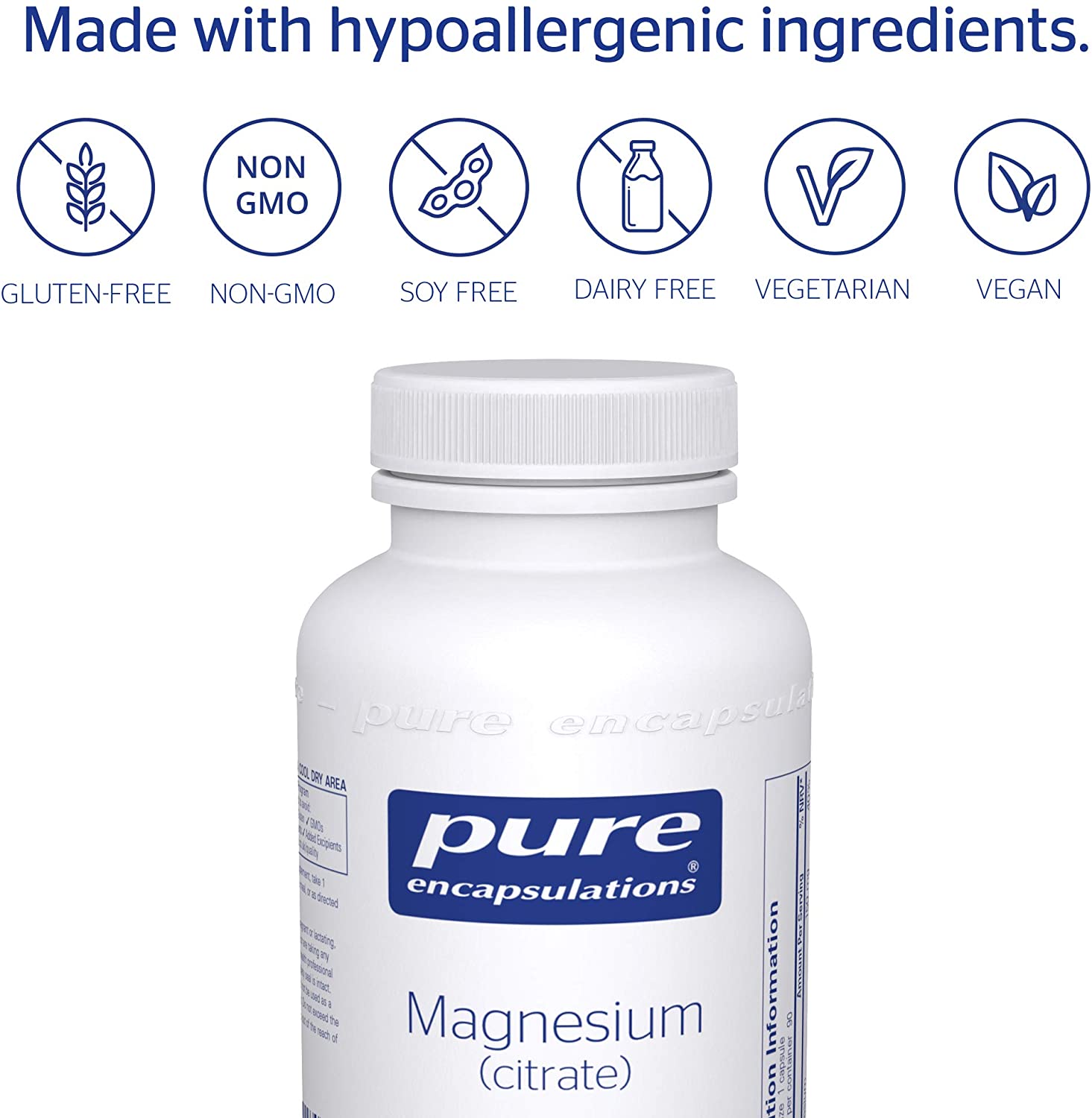 Pure Encapsulations Magnesium (Citrate) 150mg - Highly Bioavailable Magnesium Chelate - 90 Capsules, 90 count (Pack of 1) - Image 4