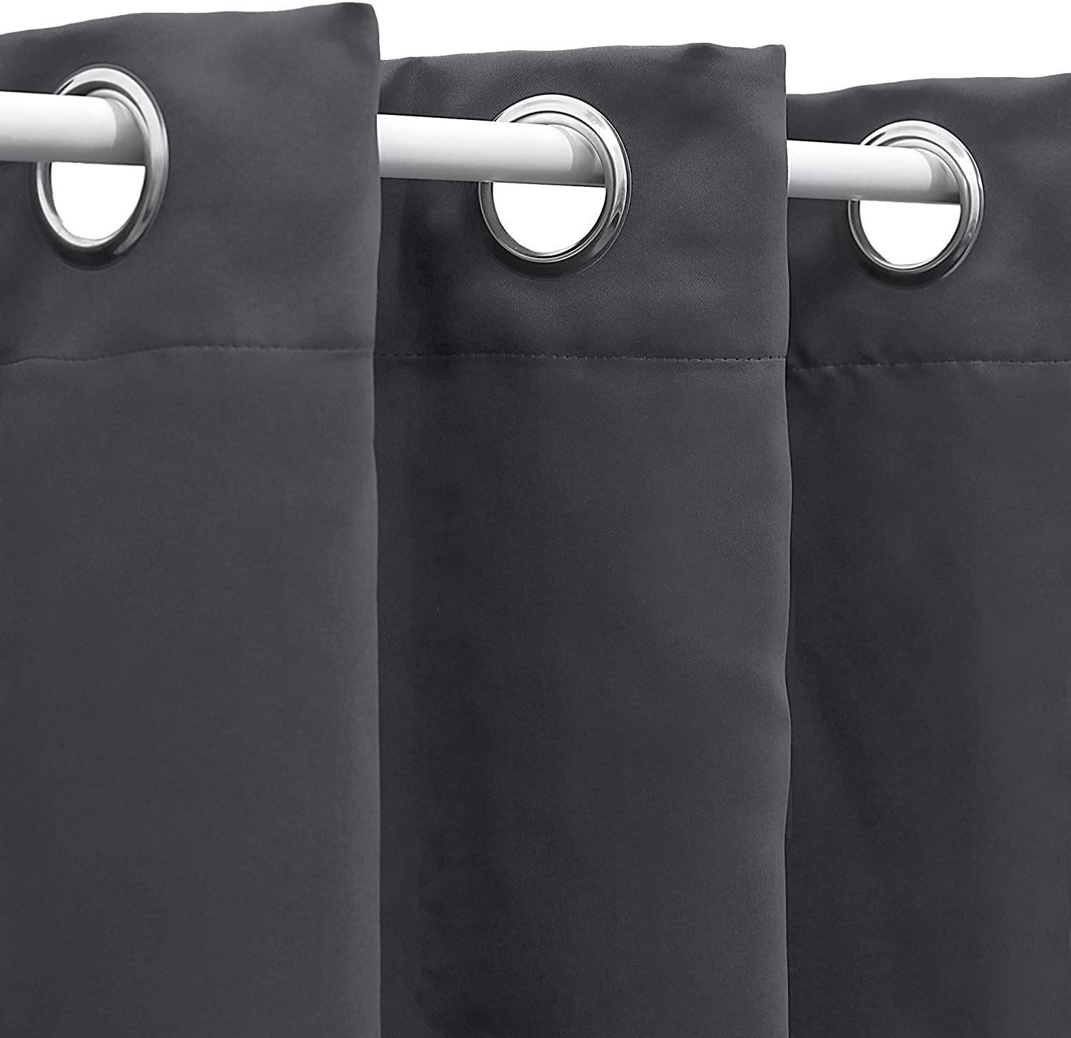 Furinno Collins Blackout Curtain 52x84 in. 1 Panel, Dark Grey, W 52" x L 84" (1 Panels) - Image 4