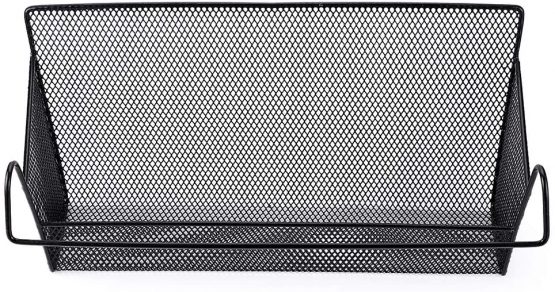 SUMNACON 2 Pcs Bedside Hanging Storage Baskets Dormitory Bed Organiser Caddy Desktop Storage Rack for Home Office School Dorm Room Bunk bed (Black) - Image 4
