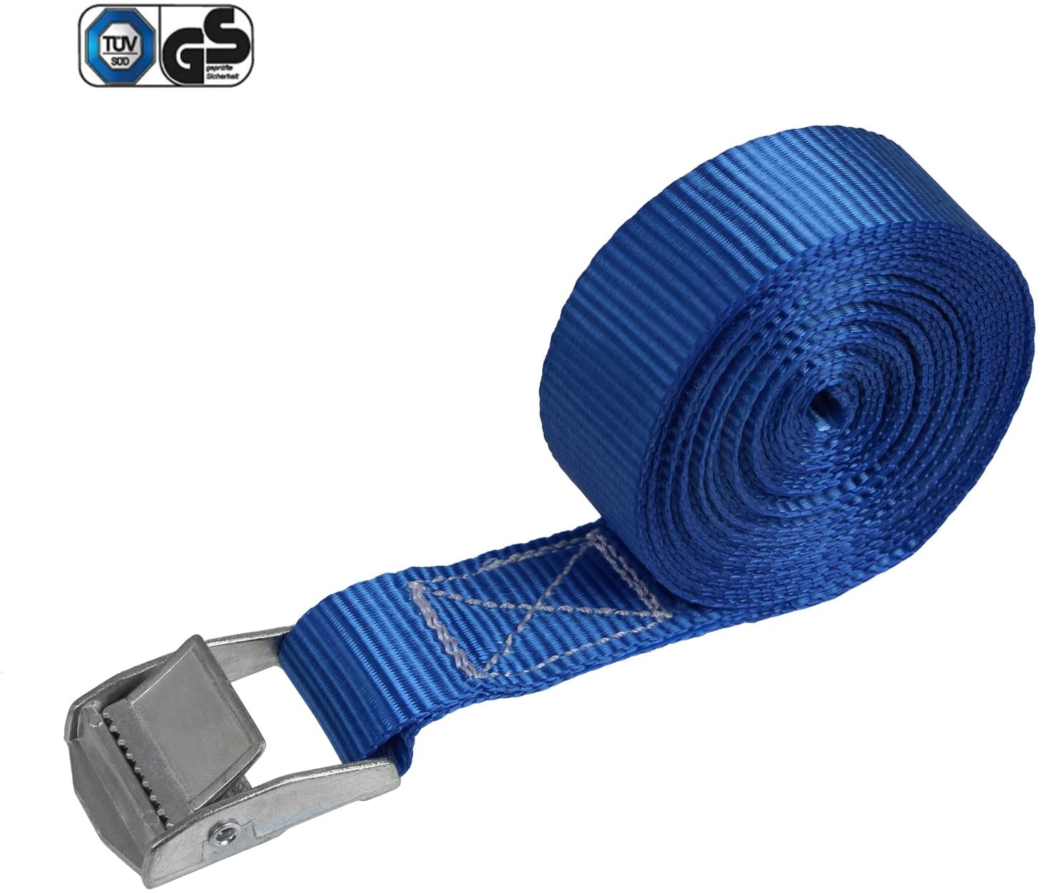 Lashing Straps Tie Down Straps Tension Belt, blue, 2,5m 4m 6m, different quantities, loadable up to 250 kg DIN EN 12195-2 - Image 2