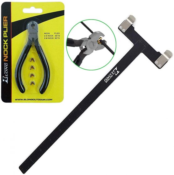 EOU Nocking Pliers with Bow Square Archery Nocking Points Bow String Tool Set