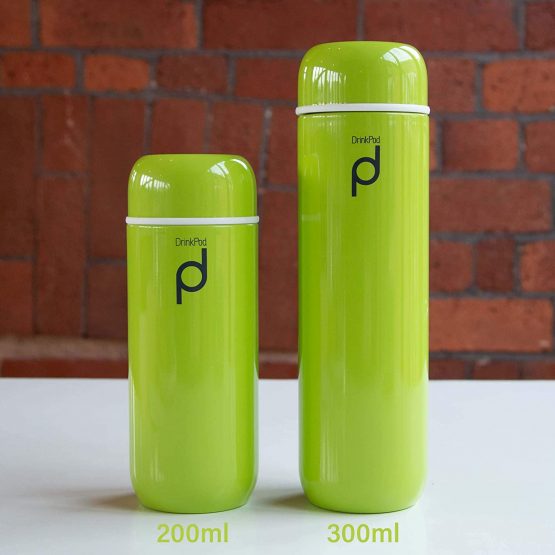 DrinkPod Vacuum Insulated Flask, Stainless Steel, Green, 200ml - Image 4