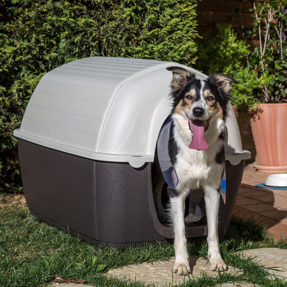 Ferplast Outdoor Dog Kennel Kenny 05 Dog House Made of Impact and UV-Resistant thermoplastic Resin, Liquid Drain System - Image 3