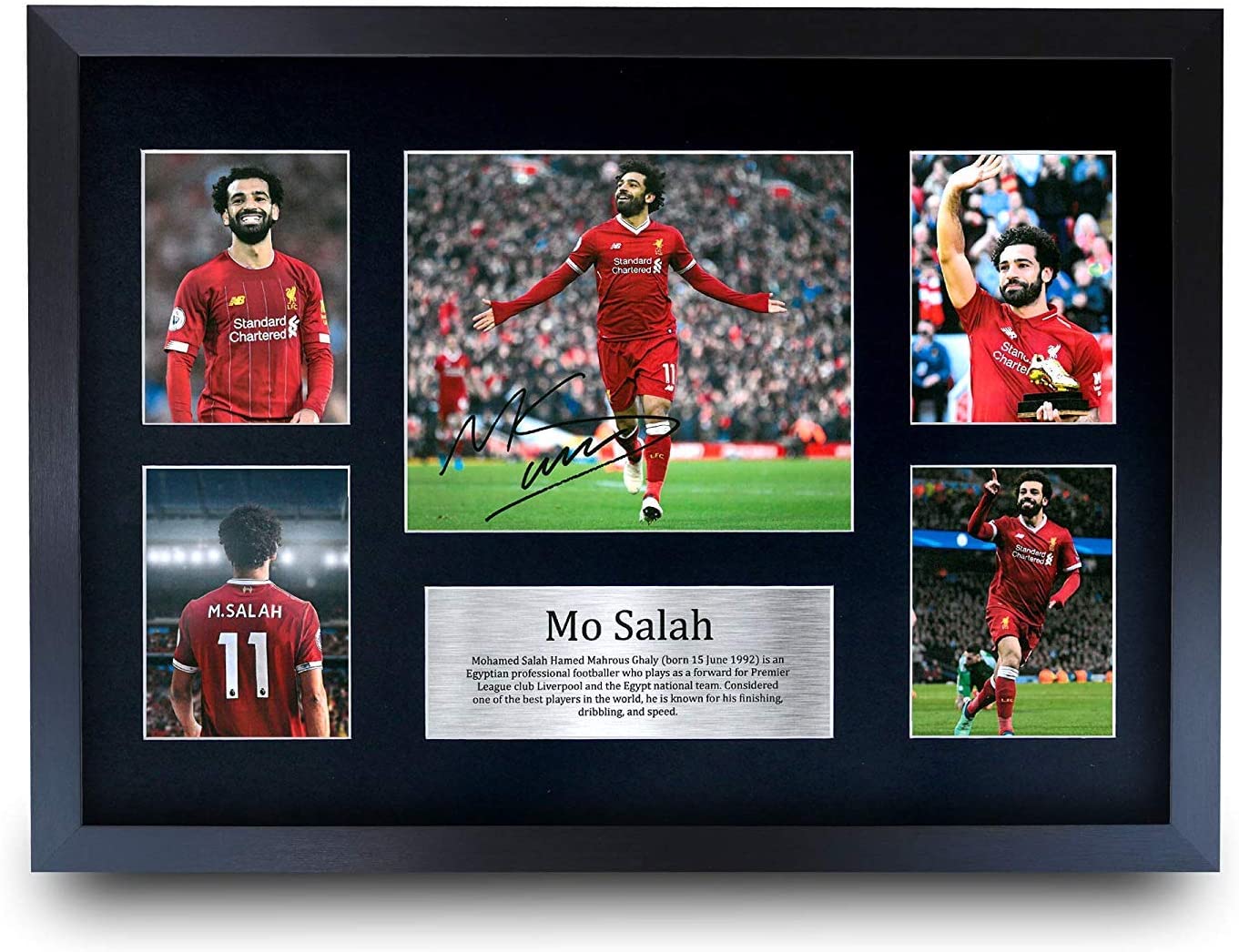 Hwc Trading A3 Fr Mohamed Mo Salah Liverpool Ts Printed Signed