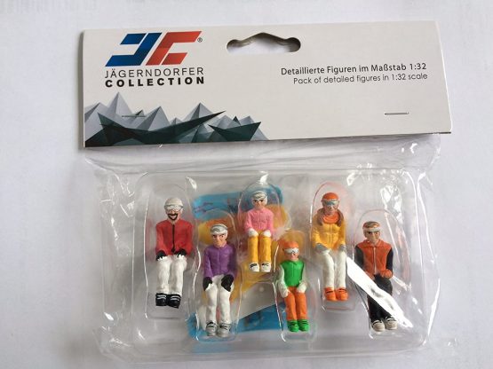 Jaegerndorfer JaegerndorferJC54500 6 Pieces Sitting Figures with Head Snowboards, 1:32 Scale, Multi-Color - Image 4