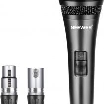 Neewer Cardioid Dynamic Microphone with XLR Male to XLR Female Cable, Rigid Metal Construction for Professional Musical Instrument Pickup, Vocals, Broadcasting, Speech, Black (NW-040)