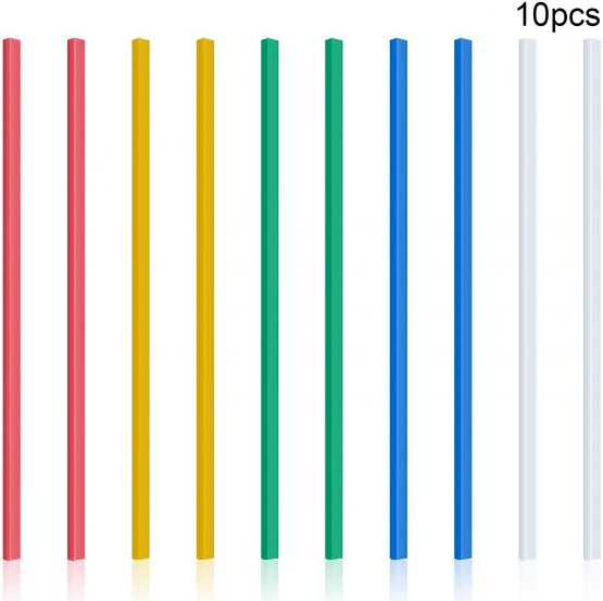 10 Pieces Binding Bars Slide Grip Binding Bars Report Cover A4 Spine Bars for School and Office, 12 Inch, 40 Sheet Capacity (5 Colors)