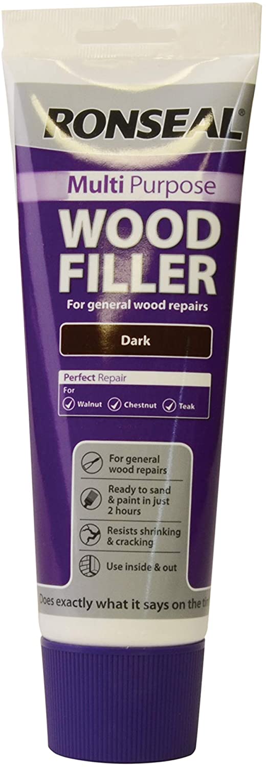 Ronseal MPWFD325G 325g Multi-Purpose Wood Filler Tube - Dark, 325g - Tube