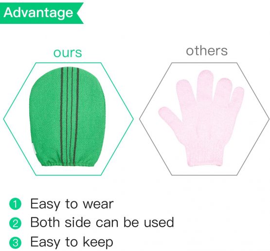6 Pieces korean Exfoliating Cloth Towels Exfoliating Bath Mitten Remove Dead Skin Bath Scrub Mitten for Bathing - Image 3