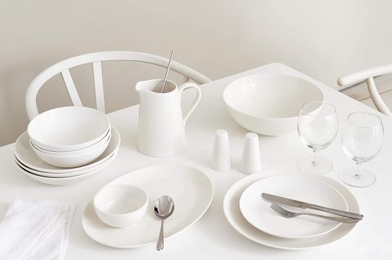 Royal Doulton Gordon Ramsay Maze GRMZWH22417, 12pc Dinnerware Set, White, Stoneware, 12-piece - Image 4