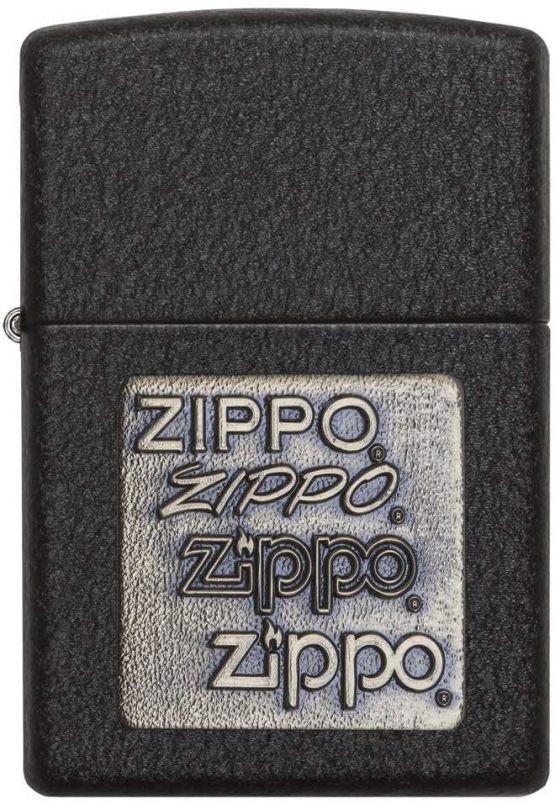 Zippo Zippo Brass Emblem Lighter - Black Crackle - Image 2