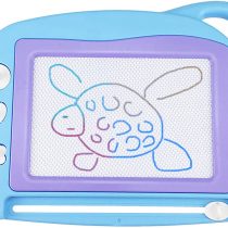 AiTuiTui Magnetic Drawing Doodle Board for Kids, Travel Size Colorful Writing Tablet-Mini Erasable Etch Sketching Pad Educational Toys for Toddlers 1 2 3 4 - Blue