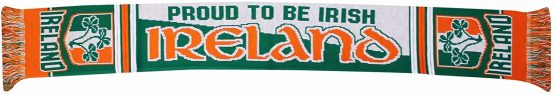 St Patricks Day Ireland Football, Rugby Scarf (100% Acrylic) - Image 2