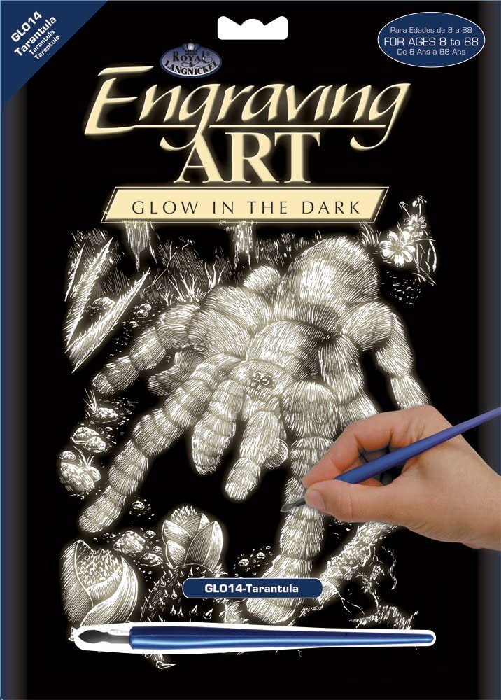 Royal & Langnickel Glow In The Dark Engraving Art A4 Size Tarantula Designed Painting Set, Glow in Dark - Image 3