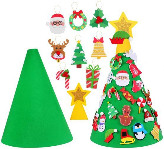 SUPVOX DIY Felt Tree with 29PCS Ornaments Kids Handmade Xmas Education Toy for Home Party Decor - Image 2