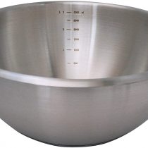 De Buyer 3373.24 Stainless Steel and Silicone Hemispherical Pastry Bowl, 24 cm Diameter
