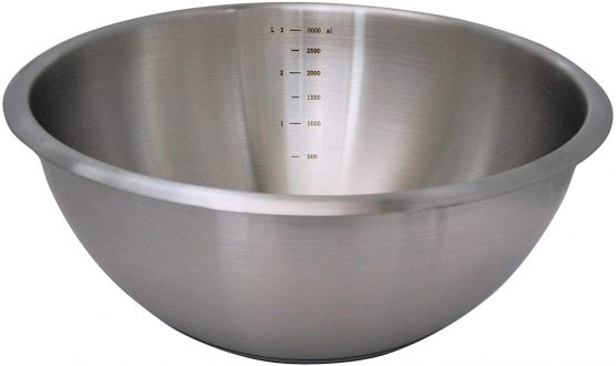 De Buyer 3373.24 Stainless Steel and Silicone Hemispherical Pastry Bowl, 24 cm Diameter