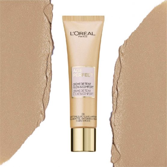 L'Oréal Paris Age Perfect Tinted Day Cream Light to Medium 01 Moisturising for Dry and Mature Skin 30 ml - Image 2