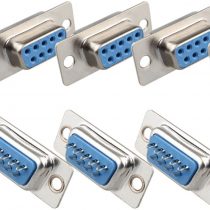 Futheda 10 Pcs Computer DB9 Female to Male Connector RS232 Socket Adapter Solder Type 9 Pin D-SUB Connectors