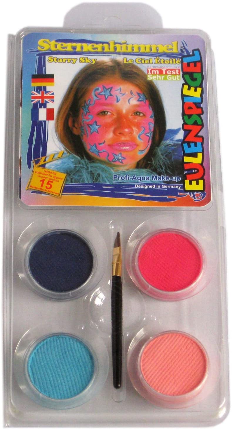 Eulenspiegel Design-A-Face Face Paint Pack - Starry Sky, One Size Fits Most