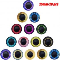 Julie Wang Mixed Color Glass Eyes Owl Unicorn Animal Eye Pupil for Craft Doll Making DIY Flatback Dome Glass (8mm)