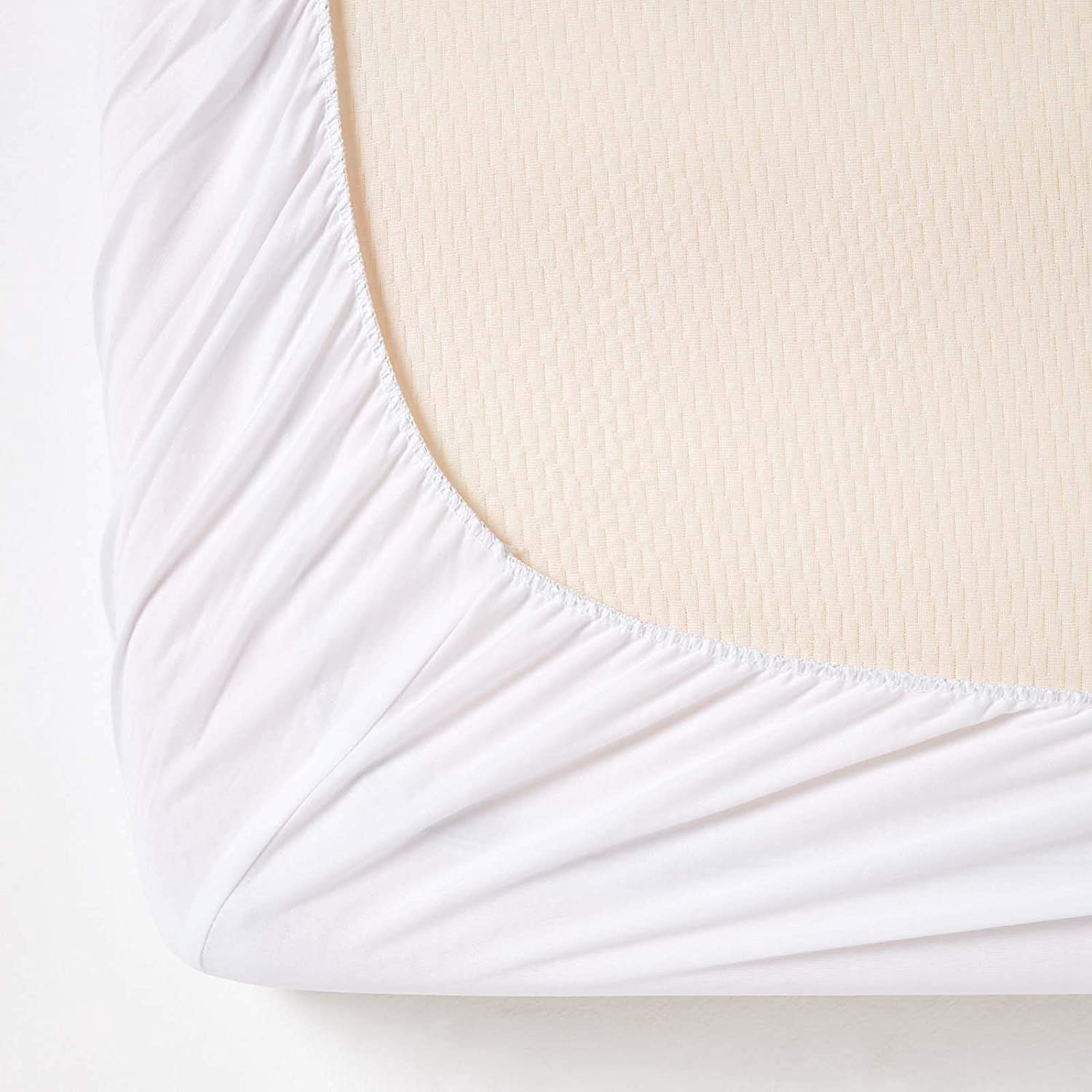 HOMESCAPES Small Double Terry Towelling Waterproof Mattress Protector 100% Cotton Terry Pile Top Breathable Hypoallergenic Washable Protector with Fully Elasticated Thick Stretch Fabric Skirt - Image 2