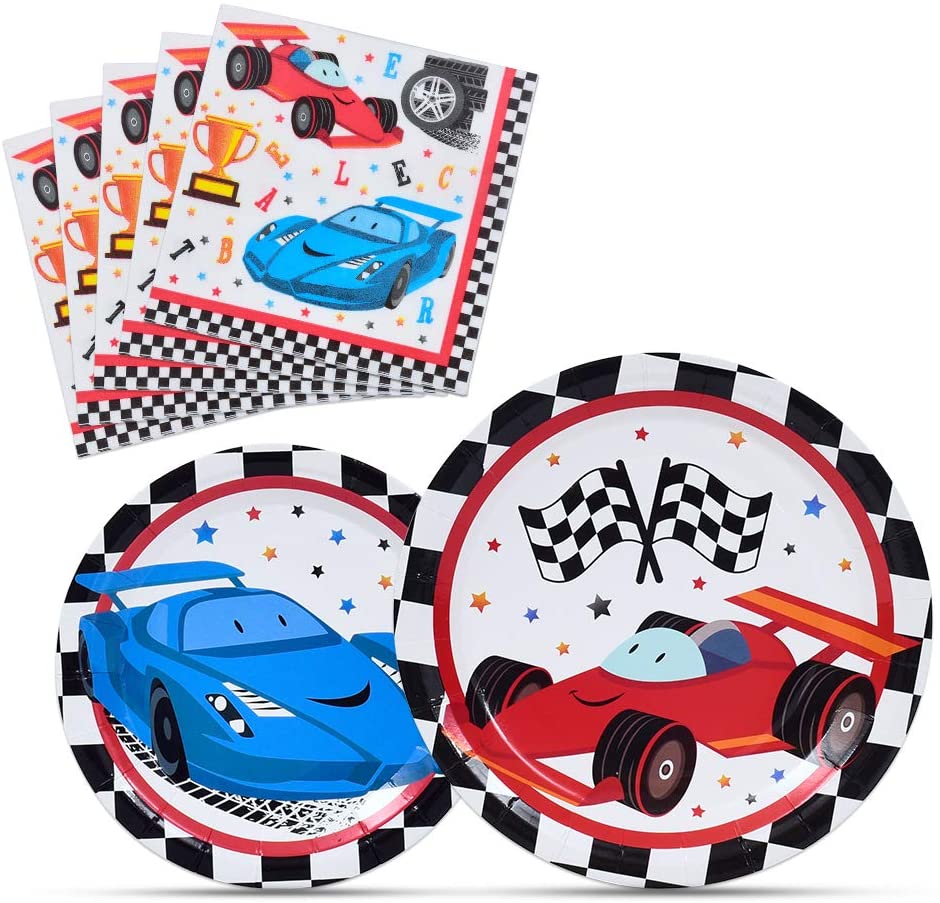 WERNNSAI Racing Car Party Supplies for Boys