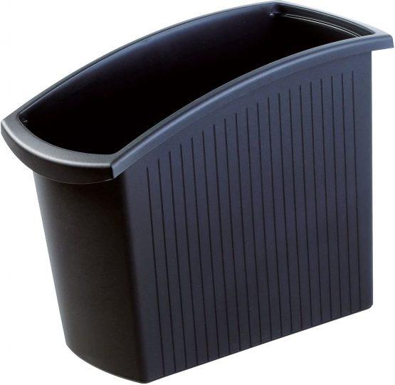 HAN 1840-13, MONDO waste bin. Trendy, ergonomic, rectangular and slim, 18 litres, black