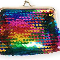 Ladies Girls Reversible Sequin Coin Wallet Pouch Money Purse Card Holder Gift UK (Rainbow)