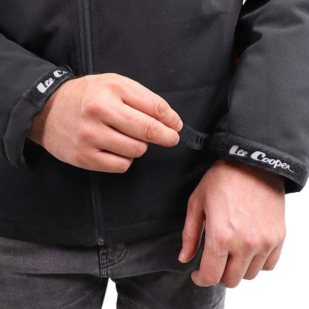 Lee Cooper Men's Lee Cooper Men s Waterproof Softshell Jacket, Black, XXL UK - Image 4