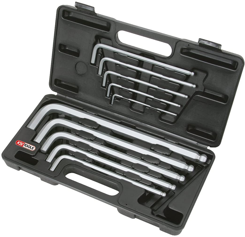 KS Tools 151.2150 3-17mm XL Classic Key Wrench Set Hex/Ball Ended (10 Pieces), Chrome - Image 3
