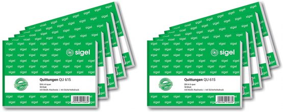 Receipt Pad A6 Landscape 10 Items, 50 Sheets Pack of 10