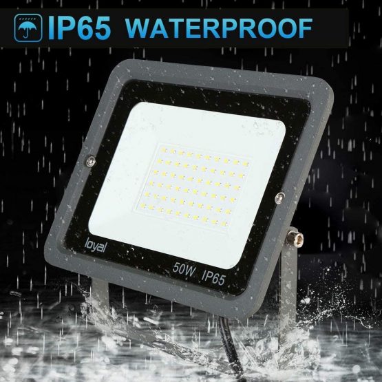 50W LED Floodlight IP65 Waterproof Outdoor Security Light, 4500LM, 6000K Daylight White, Outdoor Flood Light Wall Light for Yard, Garage, Warehouse, Parking Lot, Garden, Roads, Streets, Squares etc. - Image 4
