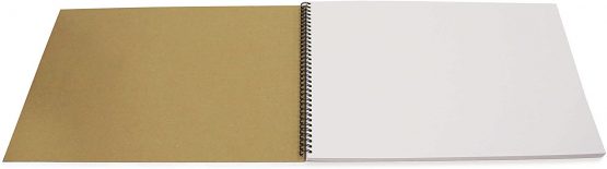A2 Recycled Sketch Book, 40 Sheets (80 Sides) of 170gsm Recycled Cartridge Paper, Hard Covers - Image 3